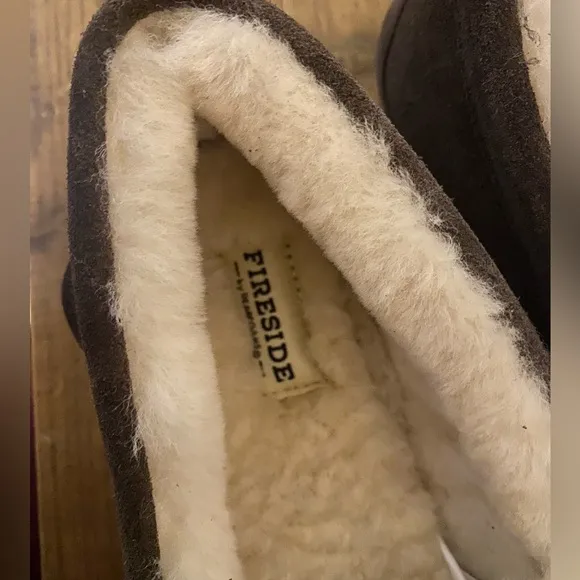 Men's Fireside by Dearfoams Melbourne Genuine Shearling Moccasin Slipper