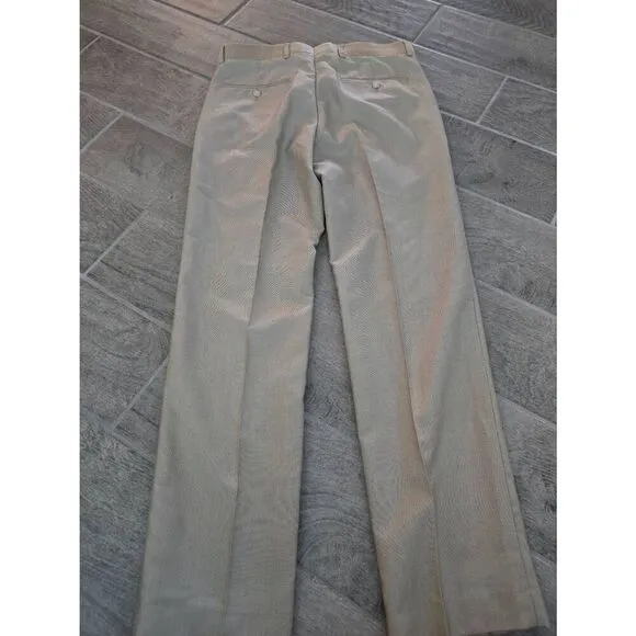 Men's JF J. Ferrar Flat Front Dress Pants Slacks Khaki Tan Color Size 30x30