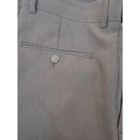 Men's JF J. Ferrar Flat Front Dress Pants Slacks Khaki Tan Color Size 30x30