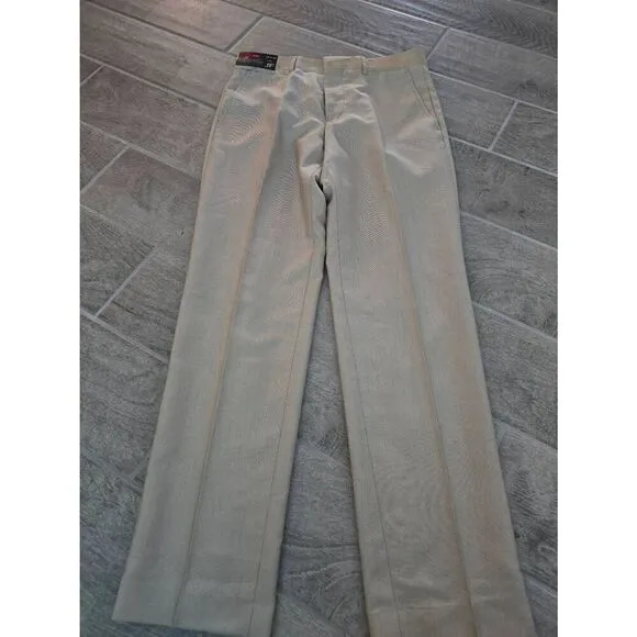 Men's JF J. Ferrar Flat Front Dress Pants Slacks Khaki Tan Color Size 30x30