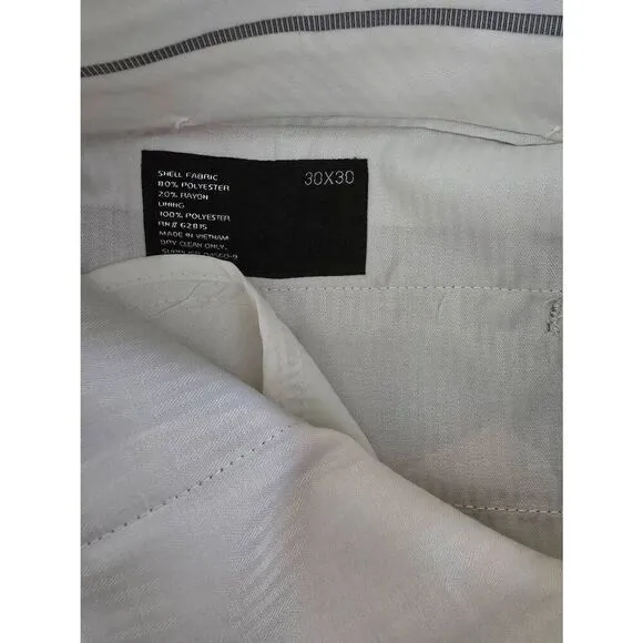 Men's JF J. Ferrar Flat Front Dress Pants Slacks Khaki Tan Color Size 30x30