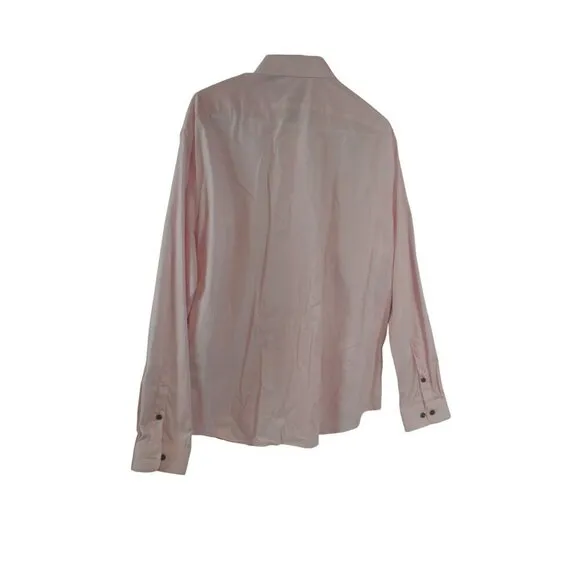 Mens John Varvatos Rick Pink Dress Shirt Slim Fit Size: 17.5&quot; NWT