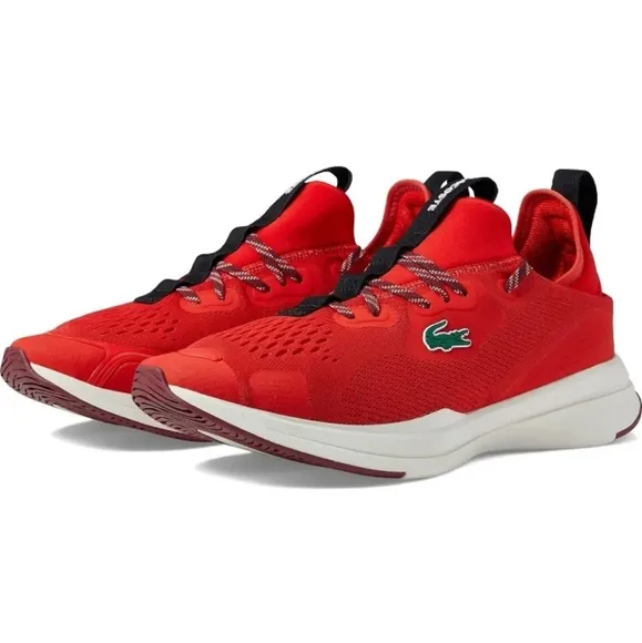 Mens Lacoste Sneakers Run Spin Comfort 2223 SMA Size 13 Athletic NEW Red