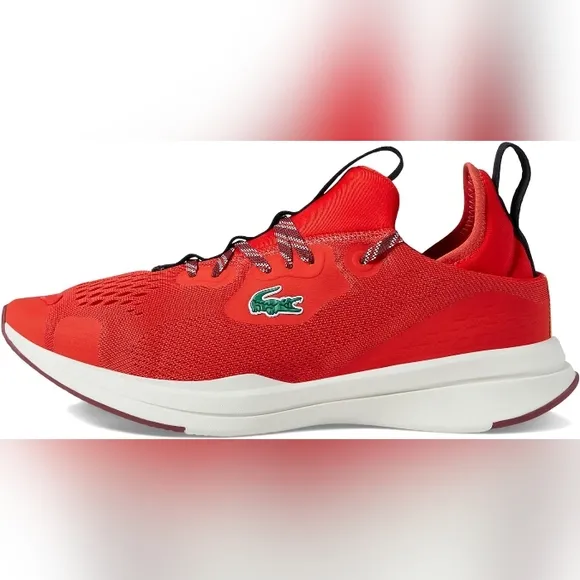 Mens Lacoste Sneakers Run Spin Comfort 2223 SMA Size 13 Athletic NEW Red