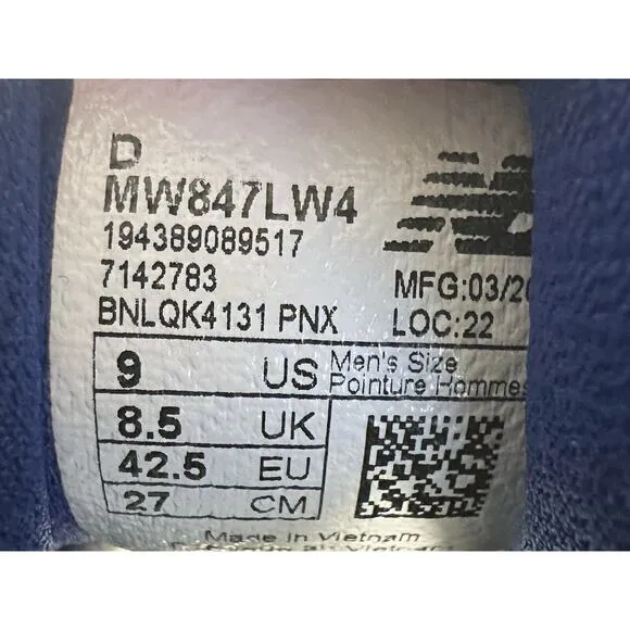 Men's New Balance 847v4 Gray Walking Shoes Sz 9D Athletic Gym