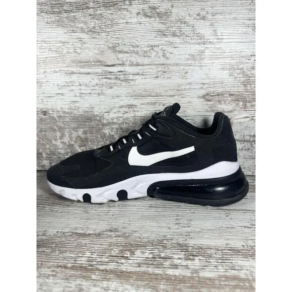 Men's Nike Air Max 270 React Black/White Sneakers Sz 10 Athletic Gym