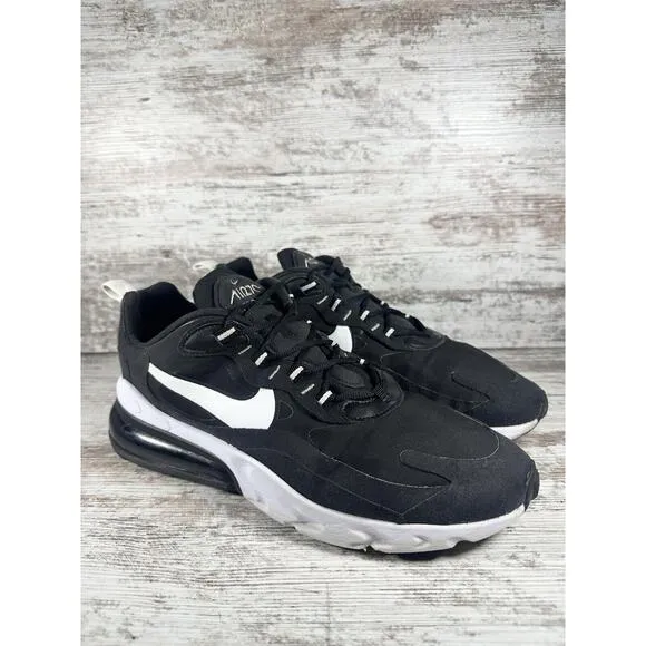 Men's Nike Air Max 270 React Black/White Sneakers Sz 10 Athletic Gym