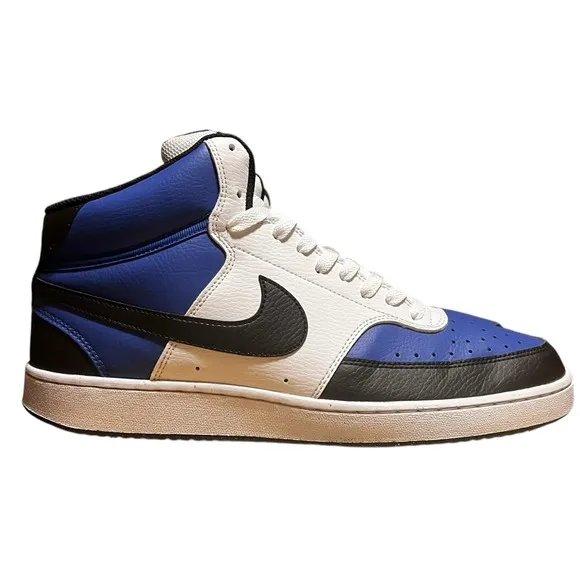 Mens NIKE COURT VISION MID NEXT NATURE FQ8740-480 Game Royal/Black/White Sz 12