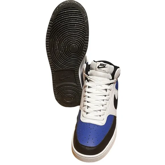 Mens NIKE COURT VISION MID NEXT NATURE FQ8740-480 Game Royal/Black/White Sz 12