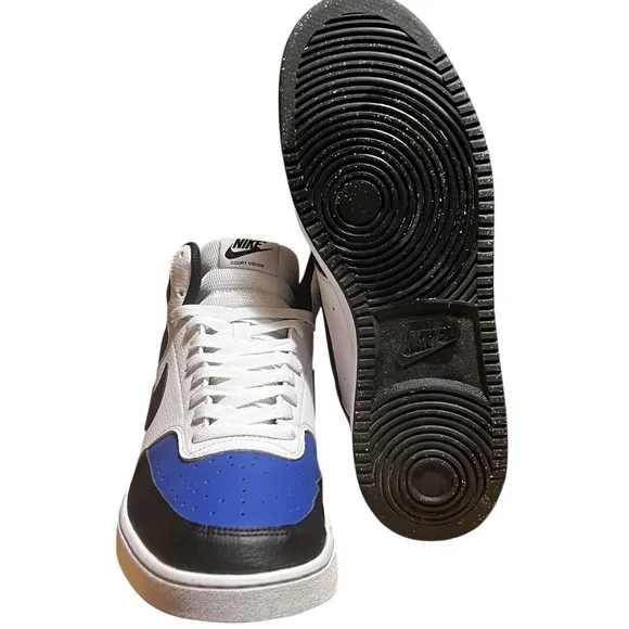 Mens NIKE COURT VISION MID NEXT NATURE FQ8740-480 Game Royal/Black/White Sz 12
