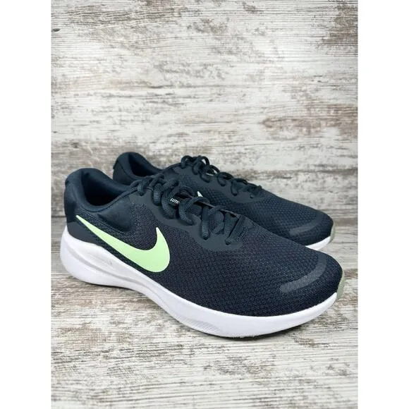 Men's Nike Revolution 7 Blue Green Running Shoes Sz 9.5 Athletic Gym EUC!