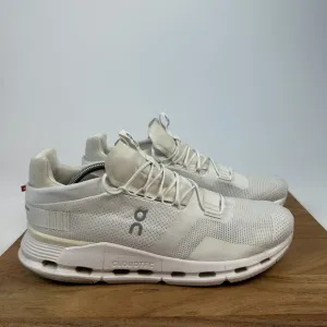 Mens On Cloudnova White Athletic Gym Running Sneakers Shoes Size 13 M GUC
