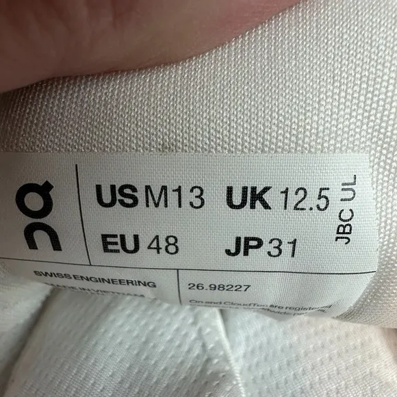 Mens On Cloudnova White Athletic Gym Running Sneakers Shoes Size 13 M GUC