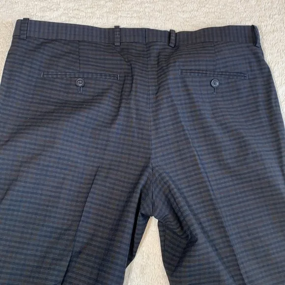 Men’s Perry Ellis Portfolio Slim Fit  Plaid Pants Size 33 x 30