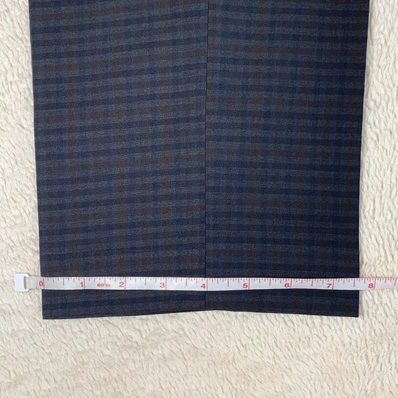 Men’s Perry Ellis Portfolio Slim Fit  Plaid Pants Size 33 x 30