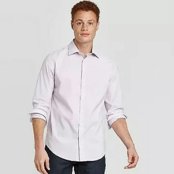 Men’s Printed Slim Fit Non-Iron Dress Long Sleeve