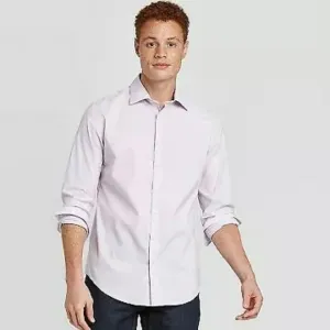Men’s Printed Slim Fit Non-Iron Dress Long Sleeve