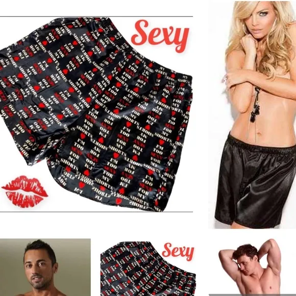 Mens Silk Boxer Shorts  “I’m Too Sexy For My Shorts” ! Sexy Sexy Mens Underwear