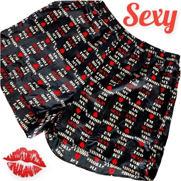 Mens Silk Boxer Shorts  “I’m Too Sexy For My Shorts” ! Sexy Sexy Mens Underwear