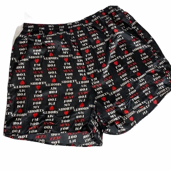 Mens Silk Boxer Shorts  “I’m Too Sexy For My Shorts” ! Sexy Sexy Mens Underwear