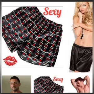 Mens Silk Boxer Shorts  “I’m Too Sexy For My Shorts” ! Sexy Sexy Mens Underwear