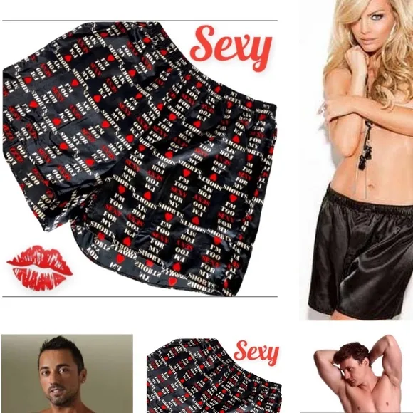 Mens Silk Boxer Shorts  “I’m Too Sexy For My Shorts” ! Sexy Sexy Mens Underwear