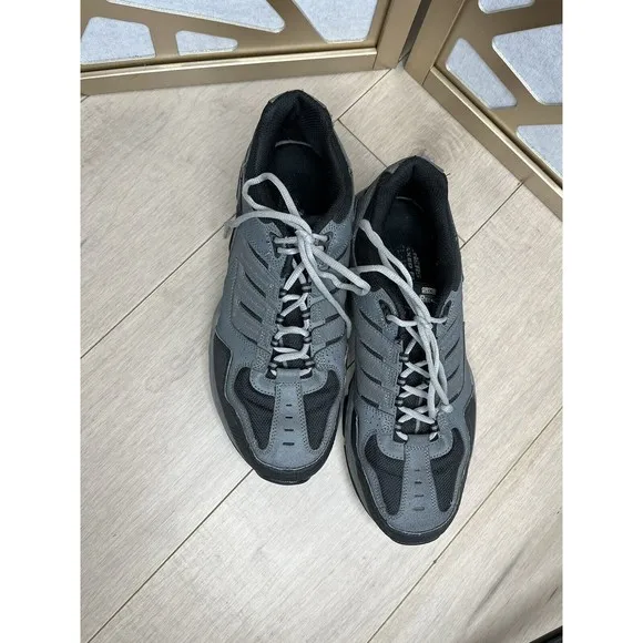 Mens Skechers Cross Court TR 51270 Gray Memory Foam Sneakers Shoes Leather Sz 12