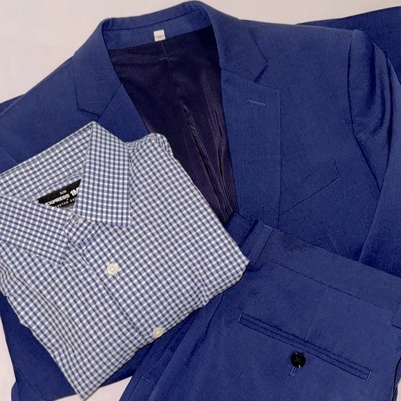 Men’s Slim Fit Suit from Express | 38 jacket, 32 pant   dress shirt