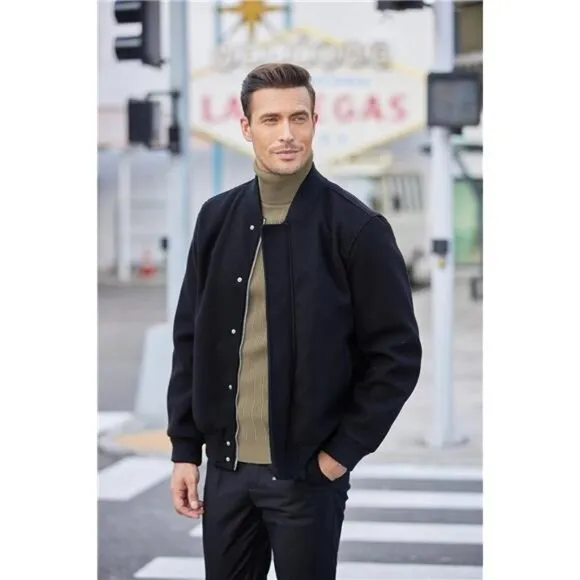 Men's Slim Fit Turtleneck Sweater Pullover Khaki
