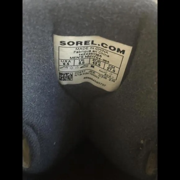 MENS Sorel Waterproof Cheyenne Duck Boots Size 9.5 9 1/2