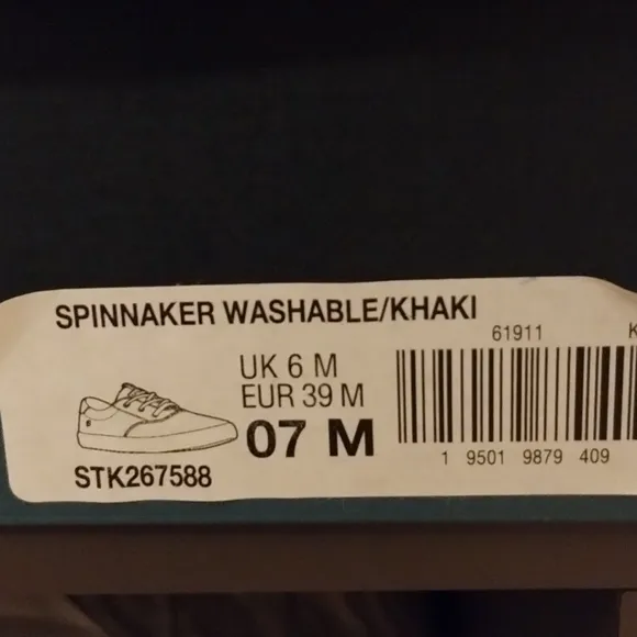 Mens Sperry Spinnaker Washable Sneaker, Classic Sneaker, Khaki Beige - NIB