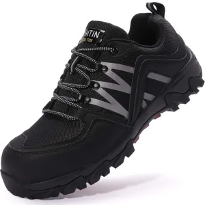 Men's Steel Toe Slip Resistant Puncture Proof Construction Safety Work Shoes 10