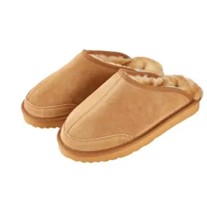 Men’s Suede Sheepskin Slippers Scuffs