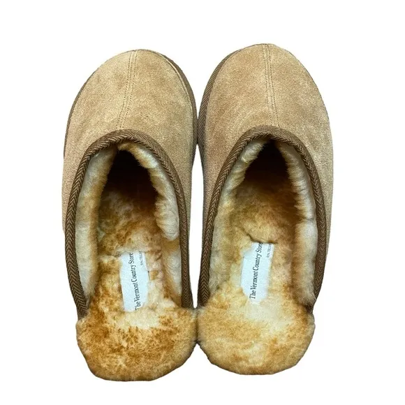 Men’s Suede Sheepskin Slippers Scuffs