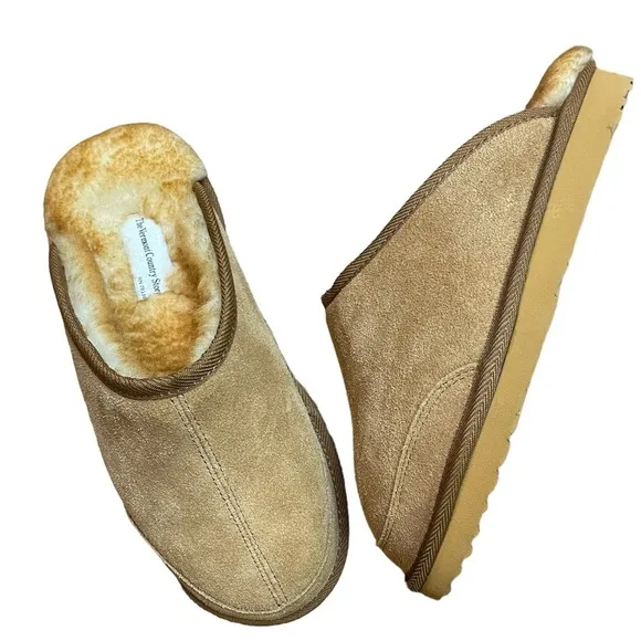 Men’s Suede Sheepskin Slippers Scuffs