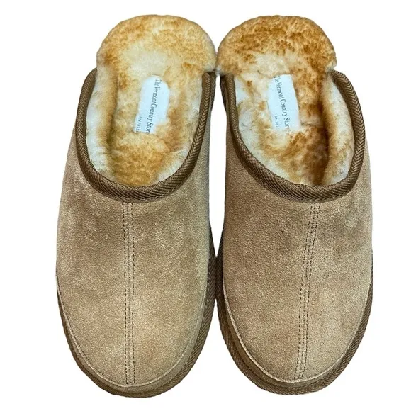 Men’s Suede Sheepskin Slippers Scuffs