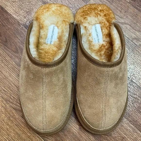 Men’s Suede Sheepskin Slippers Scuffs