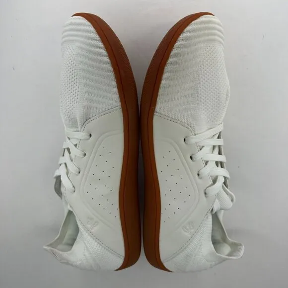 Mens White Cross Trainer Mesh Gum Sole Lace Up Size 43 Comfort Sneakers