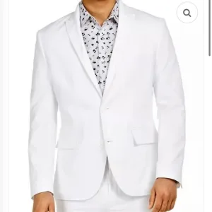 Men’s White Linen Jasper Blazer Slim-Fit