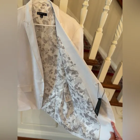 Men’s White Linen Jasper Blazer Slim-Fit