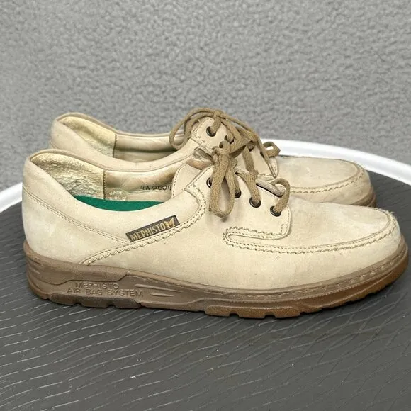 Mephisto City Hiker Shoes Women 8 Beige Suede Comfort Walking Portugal