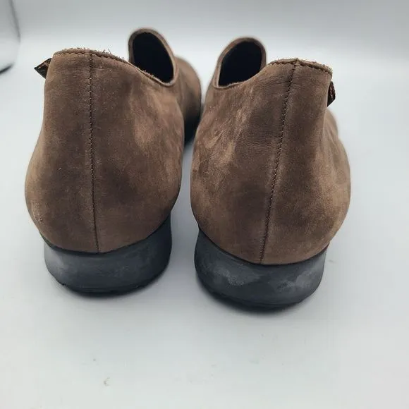 MEPHISTO Loafers Brown Suede Leather Slip Shoes Women Comfort US Size 10