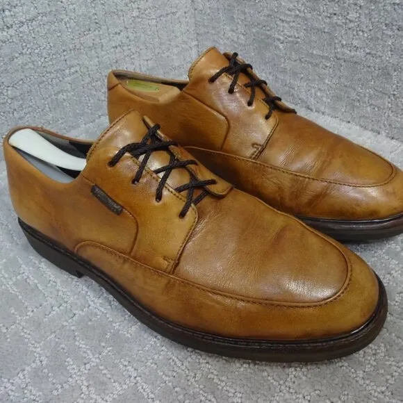 Mephisto Mens Size 10.5 US Brown Leather Lace Up Oxford Slip Resistant Shoes