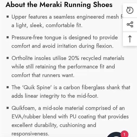 Meraki 361 Degrees number 3 Sneakers in White Hazard New in Box