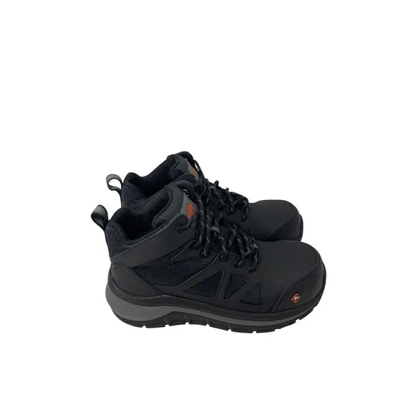 Merrell Boots Men's Size 7.5 M Work Fullbench Speed Mid Carbon Toe Black