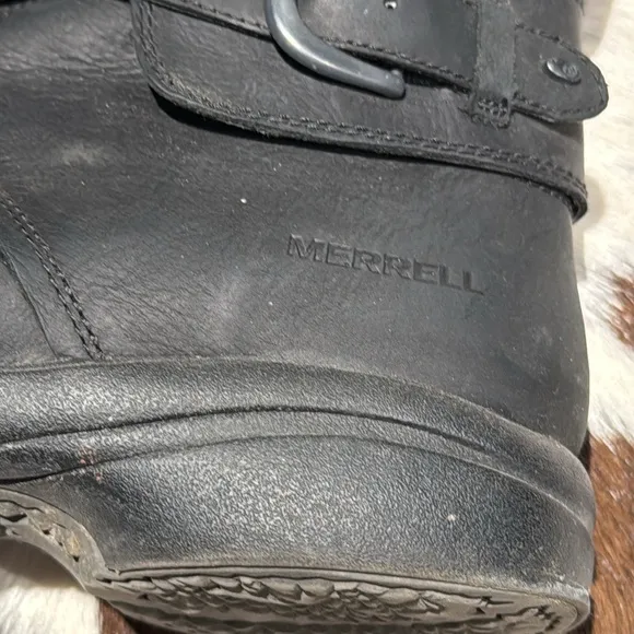 Merrell Captiva- Buckle Top- Waterproof Tall Leather Boot Size 11 A15
