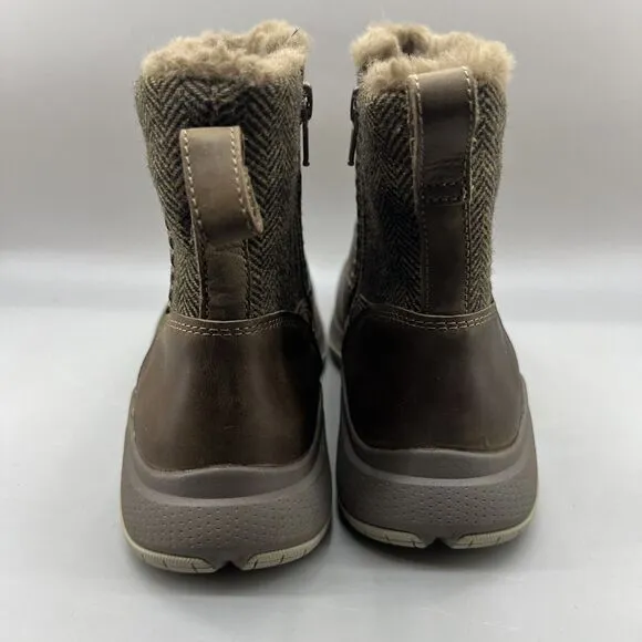 Merrell Encore Ice 5 Mid Zip Otter Boots Women Size 7 Brown Leather Ankle Shoes