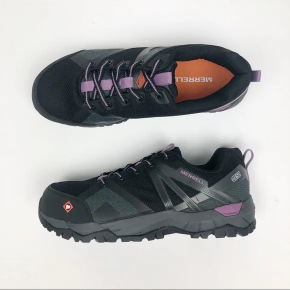 Merrell Fullbench 2 Steel Toe Black Work Shoes 9.5‎