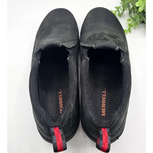 Merrell Jungle Moc Nubuck Leather Slip On Men's 12 Casual Shoe Black J60833Z