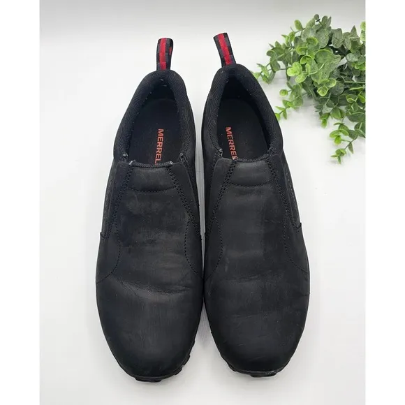 Merrell Jungle Moc Nubuck Leather Slip On Men's 12 Casual Shoe Black J60833Z